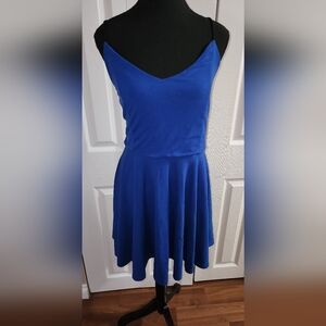 Skater dress with criss cross backing